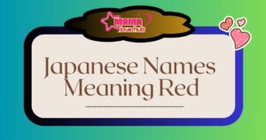 japanese names meaning red 