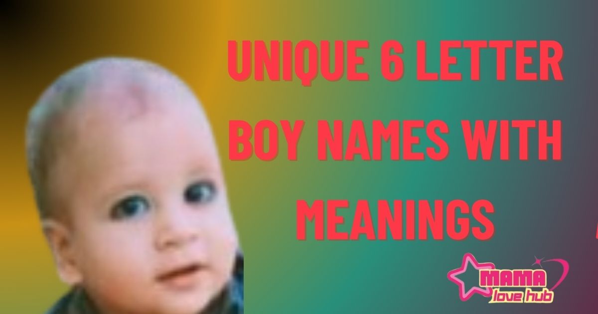 unique 6 letter boy names